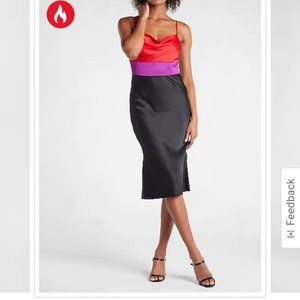 Satin Colorbock Dress